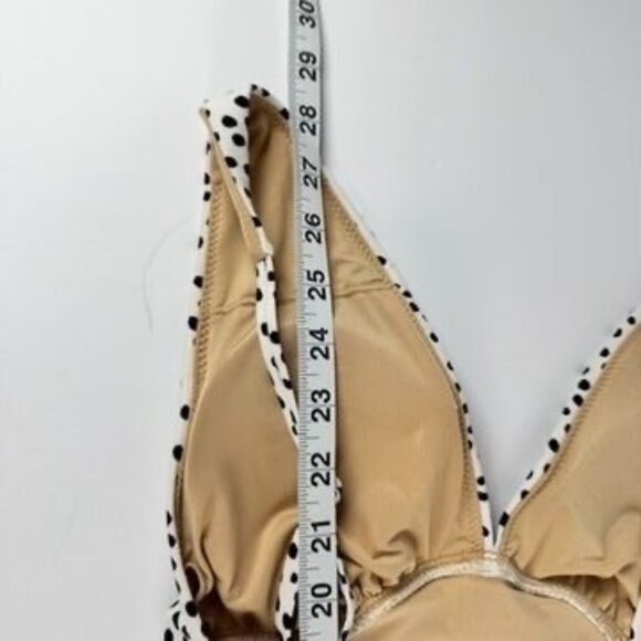 Old Navy Womens S Tall Cheetah Polka Dot One-Piece Swimsuit Ruffles UPF - Picture 8 of 12